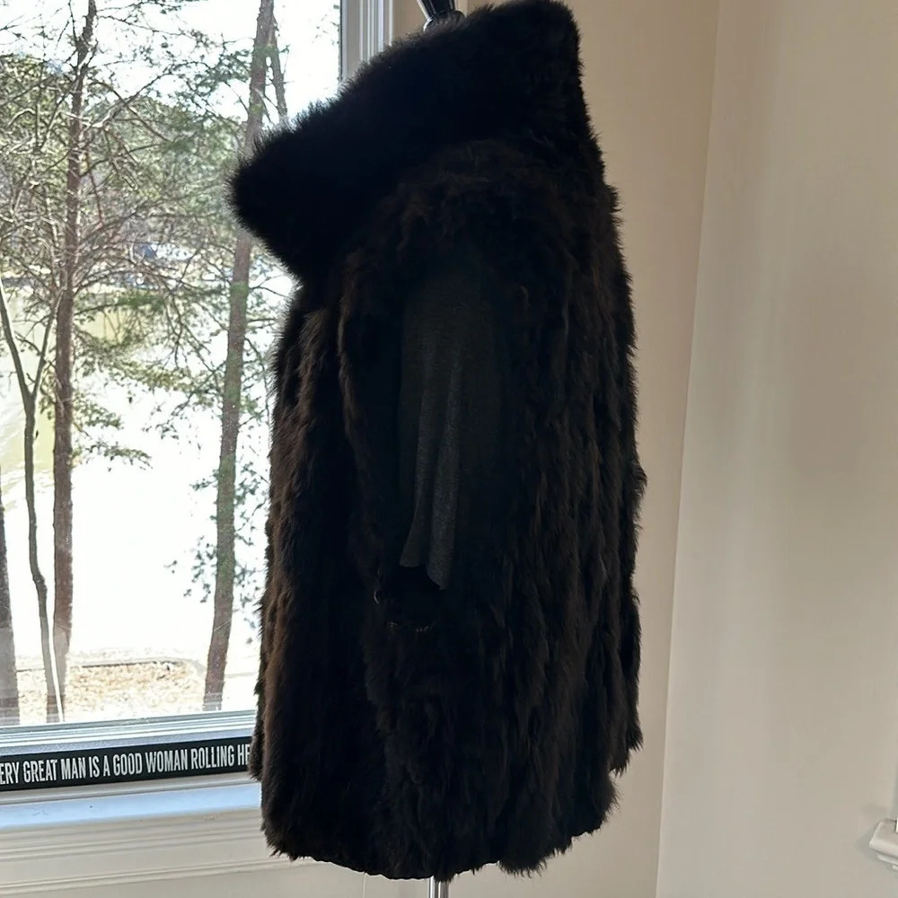 Vintage Marc by Andrew Marc Leather Jkt, lined w/removable NZ Opossum fur vest - Picture 12 of 13
